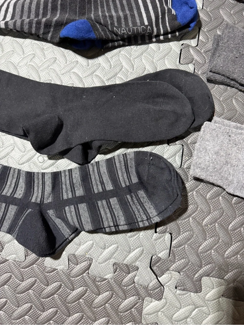 9 Pairs Men's Assorted Dress Socks Blue Grey Black